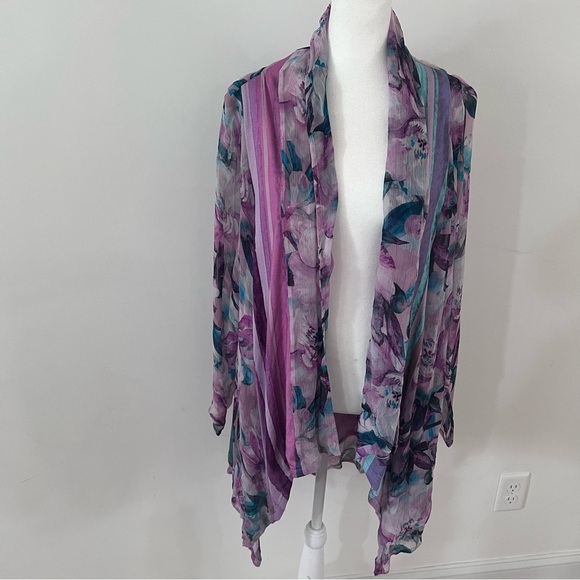 Soft Surroundings 'Rites of Sprint' Flowy Kimono Cardigan |Small| NWT - Picture 1 of 7